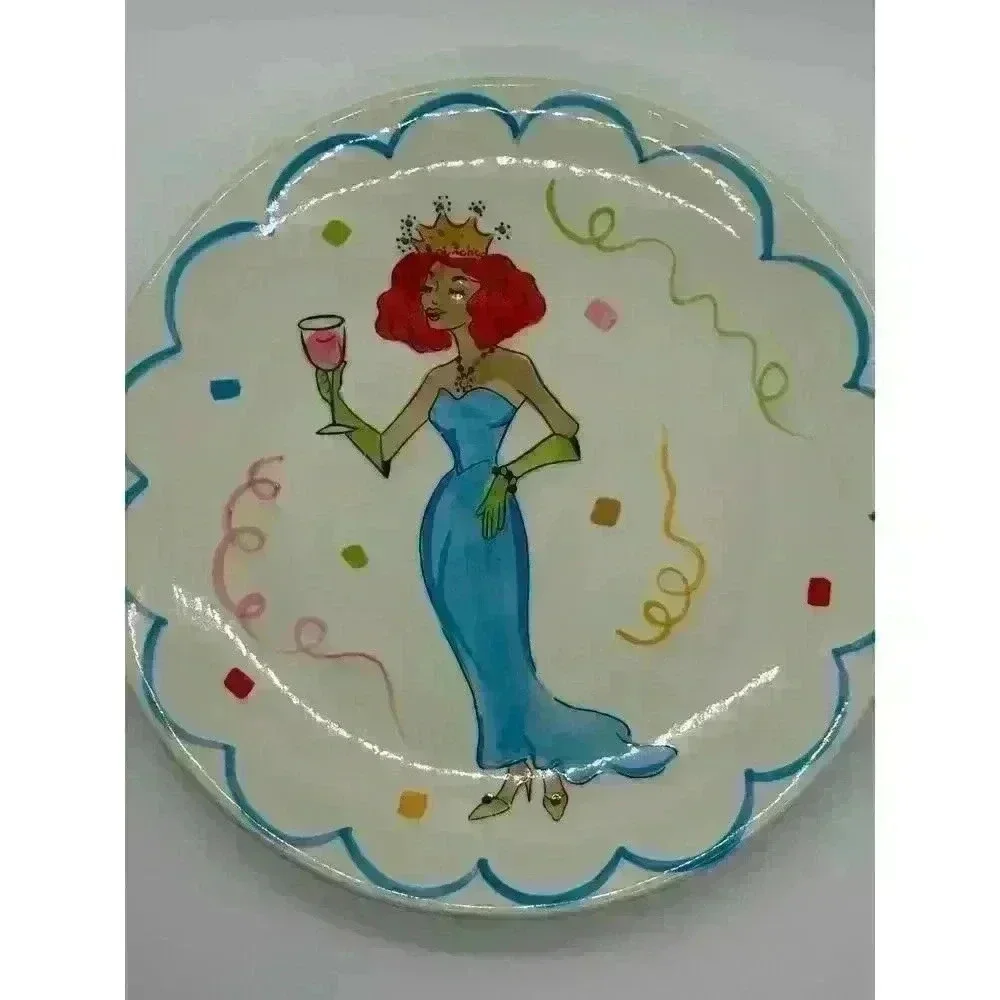 Kate Williams Design for Brylane Wishes - single plate Red Hair Princess Queen